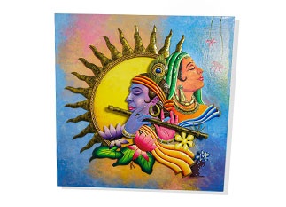 Radha-Krishna mixed Canvasa